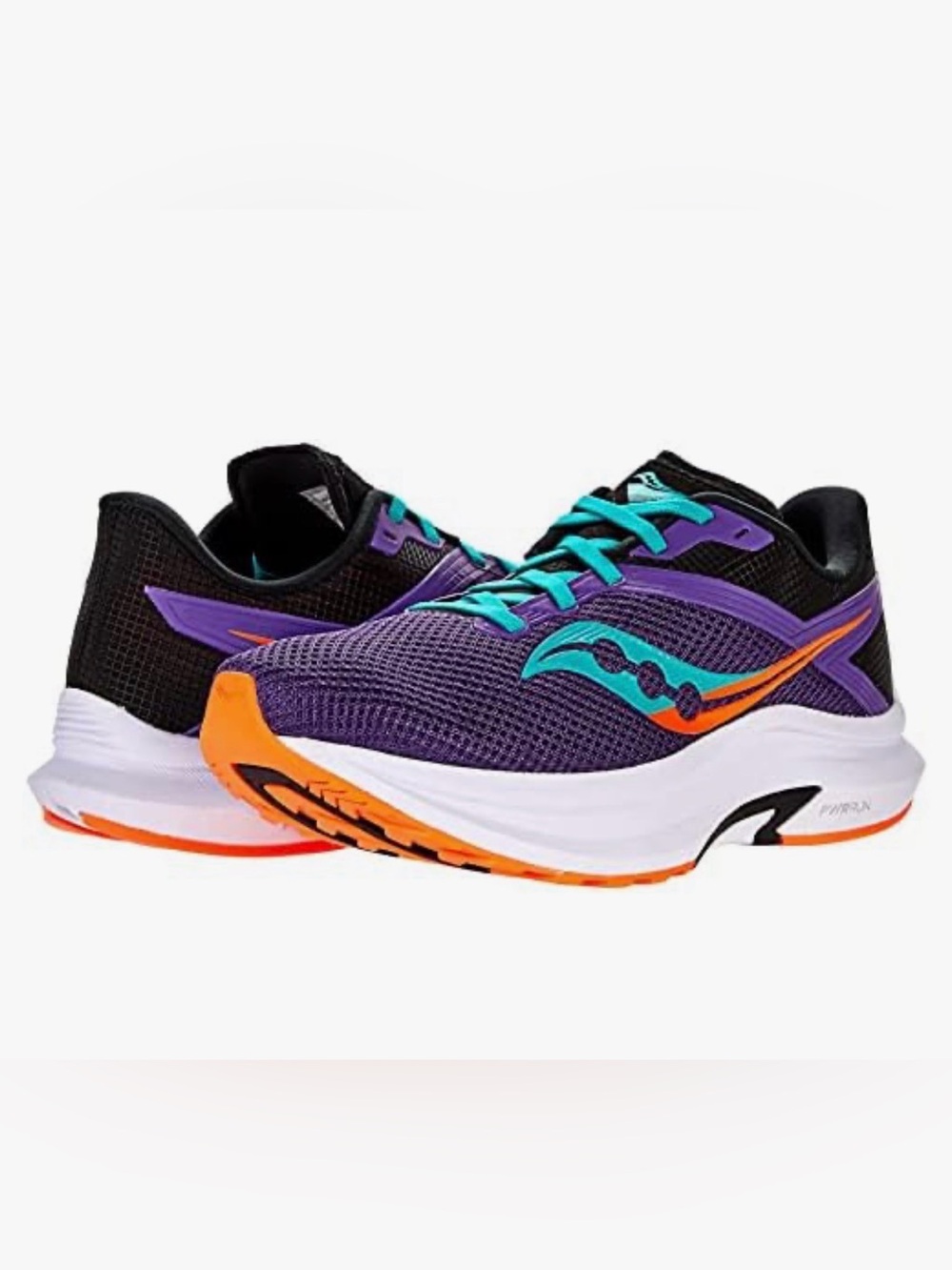 Saucony Women's Axon Road Running Shoe size 10 purple teal orange white